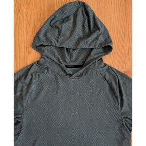 Lululemon Drysense Training Hoodie Mens M Liquiform Jacquard Spruce Pullover